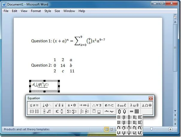 Fügen Sie mathematische Gleichungen mit dem Formel-Editor von Word 2010 hinzu