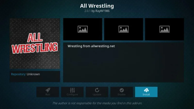 All Wrestling Kodi Add-on – Installation und geführte Tour