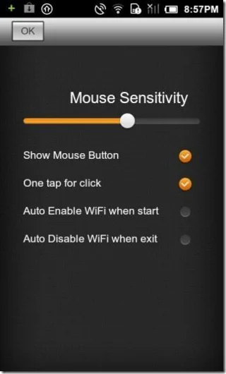 Servidor de ratón: Convierte tu dispositivo Android en un ratón y teclado para Mac
