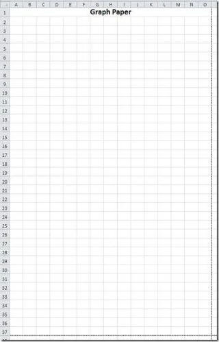 Konvertieren Sie ein Excel-Arbeitsblatt in Millimeterpapier