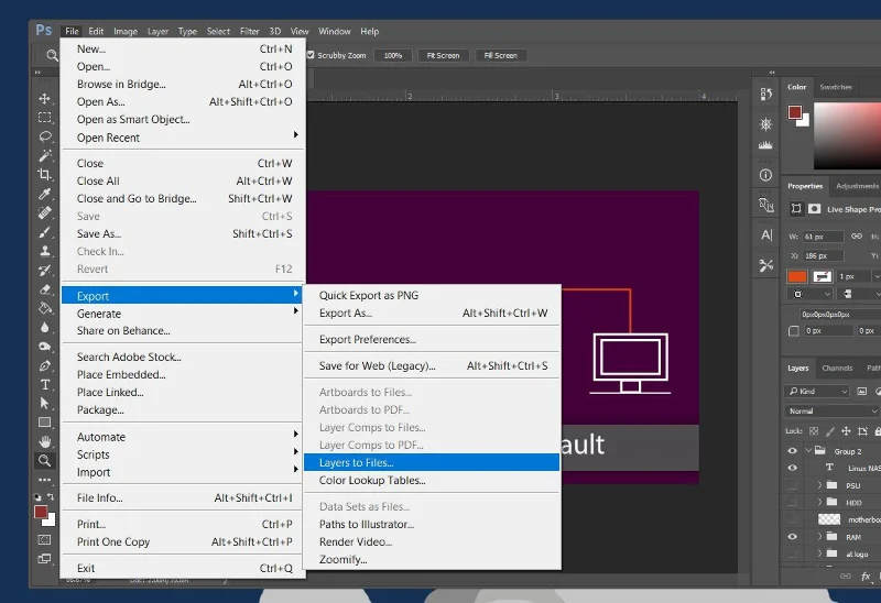 如何將 Photoshop 檔案中的所有圖層匯出為影像 如何將 Photoshop 檔案中的所有圖層匯出為影像