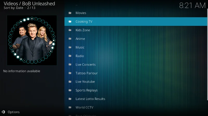 Add-on BoB Unleashed, libera la potenza di Kodi