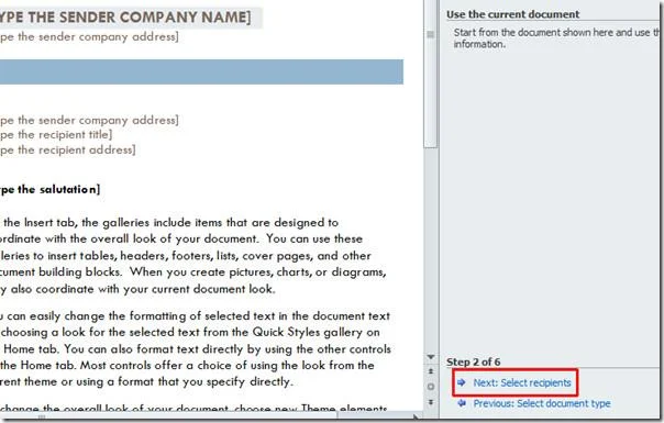 Seriendruck in Word 2010