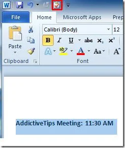 Hinzufügen und Erstellen von Outlook 2010-Aufgaben aus Word 2010