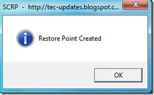 Windows 7 按一下還原點建立器