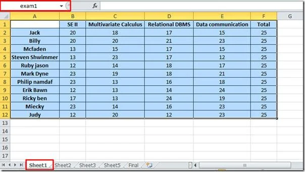 Unire fogli di calcolo utilizzando il consolidamento dei dati in Excel 2010