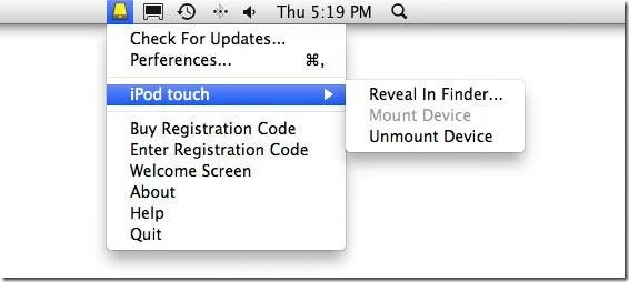Phone Disk monta iPhone, iPad, iPod Touch nel Finder come unità disco USB [Mac]