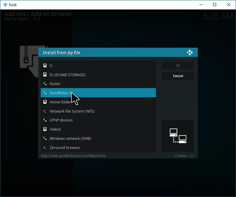 Complemento Goodfellas 2.0 para Kodi: como instalar e usar facilmente