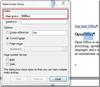 So indizieren Sie Word 2010-Dokumenttext