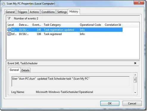 在 Windows 7 中檢視並清除工作排程程序記錄