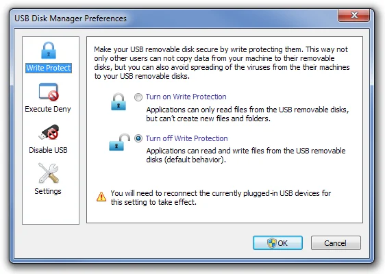 USB Disk Manager: controlla il livello di accesso e i virus per le unità flash
