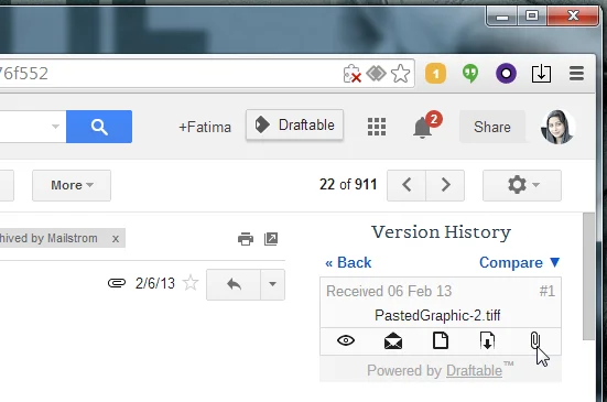 Anhangsversionen in Gmail-Threads anzeigen und vergleichen [Chrome]