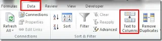 Excel 2010: Spaltendaten in zwei aufteilen [Zellen analysieren]