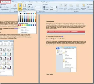 Bildhintergrund und -farben in Word 2010 einfügen