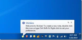 Windows用Stickiesはデスクトップに黄色の付箋を表示する