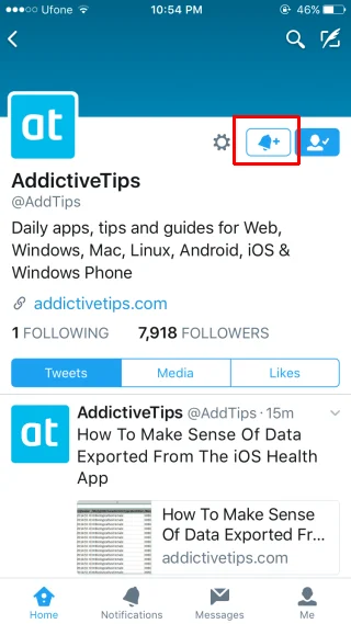 Come abilitare le notifiche per tutti i tweet di un account Twitter
