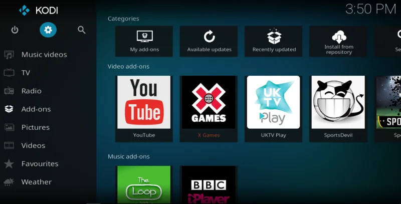 Transmissão de filmes de Natal com o complemento Tempus Reborn para Kodi