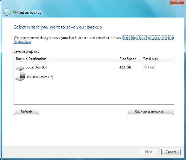 Windows 7で重要なファイル/フォルダをバックアップおよび復元する方法