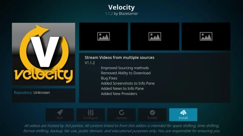Componente aggiuntivo Velocity per Kodi: come riprodurre in streaming film e programmi TV