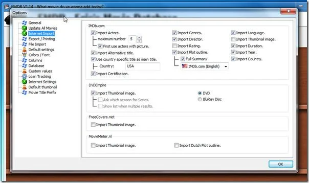 DVD電影資料庫軟體EMDB