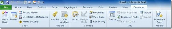 Impostazioni della barra multifunzione e della barra di accesso rapido per l'esportazione/importazione [Office 2010]