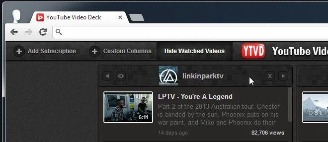 YTVD è come TweetDeck per le iscrizioni al tuo canale YouTube