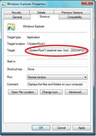 Windows 7: apri Esplora risorse come Risorse del computer (Visualizzazione unità)