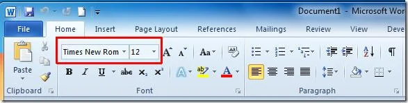 Ändern Sie die Standardschriftarten und -stile in Word 2010