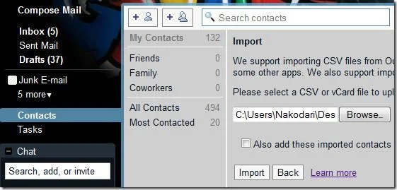 透過 Windows 7 將 iPhone 聯絡人匯入 GMail