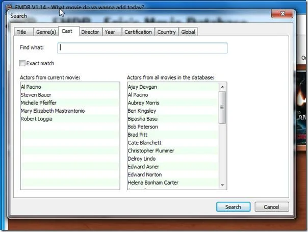 DVD電影資料庫軟體EMDB