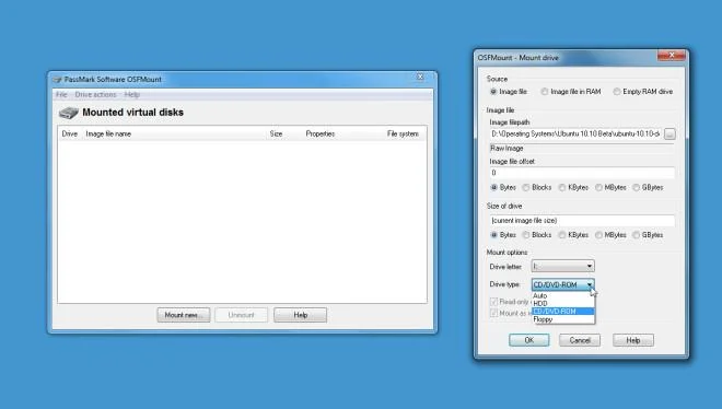 OSFMountでディスクイメージをRAMにマウントして高速ディスクアクセスを実現