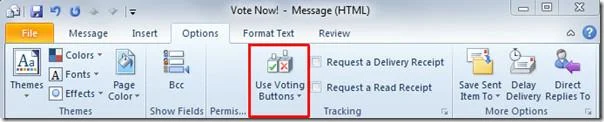 Senden und Empfangen von Umfrageergebnissen in Outlook 2010
