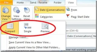 Microsoft Outlook 2010 보기 유형
