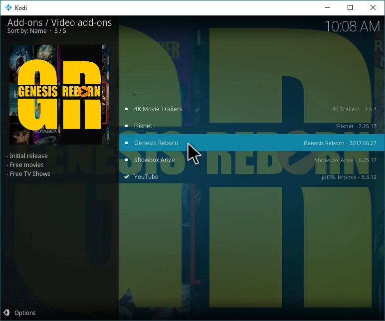 Дополнение Kodi Genesis Reborn: как установить и использовать