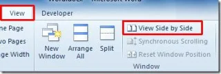 Word 2010: Synchrones Scrollen (Nebeneinander anzeigen)