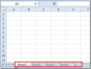 Excel 2010에서 시트 탭 색상을 변경하는 방법