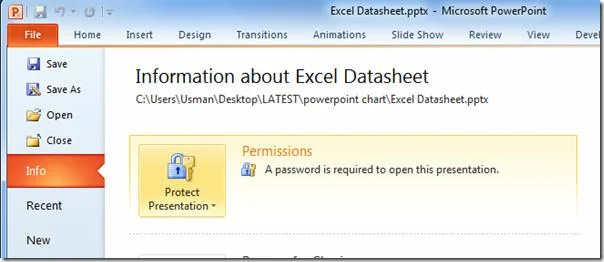 Защита паролем презентации PowerPoint 2010 [Шифрование]