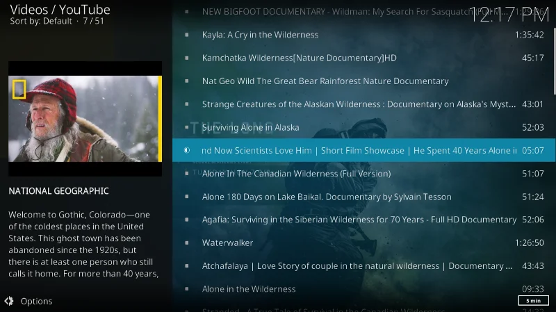 Дополнение Xtreme Wilderness для Kodi, лучшее для всего дикого