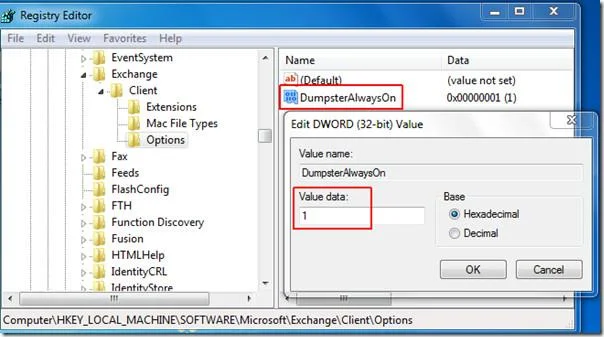 Outlook 2010: восстановление удаленных писем