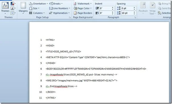 Word 2010: Zeilennummer in Dokument einfügen
