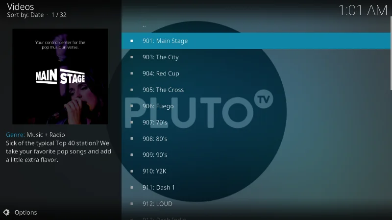 Pluto.tv-Add-on für Kodi: Installation und geführte Tour