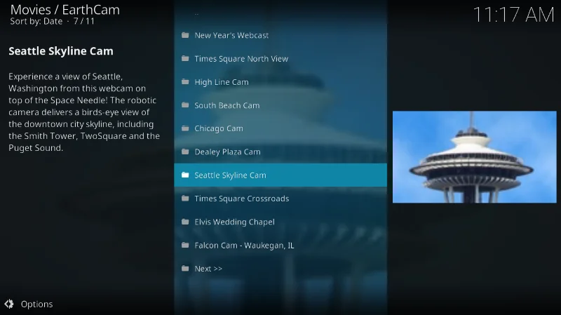 EarthCam-Add-on für Kodi – Installationsanleitung, um die Welt zu sehen