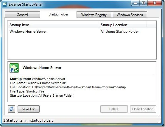 StartupPanel：管理 Windows 啟動資料夾、登錄、服務