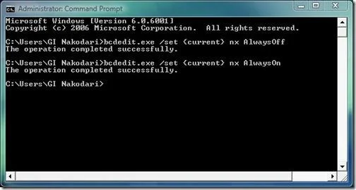 Cos'è DEP e come disattivarlo in Windows 7/Vista