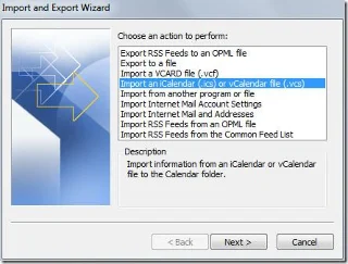 Importieren Sie den Google- und AOL-Kalender in Outlook 2010