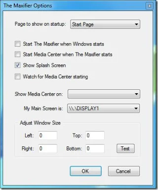 Ampliar Windows Media Center en pantalla dual
