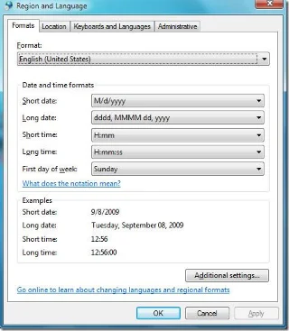 Windows 7のシステムトレイの時計にAM/PM記号を表示する