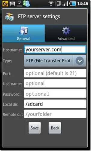 AndFTPはAndroid向けの優れたFTPサーバー/クライアントです