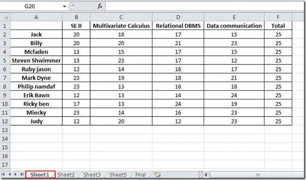 Unire fogli di calcolo utilizzando il consolidamento dei dati in Excel 2010
