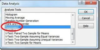 Regressionsanalyse in Excel 2010